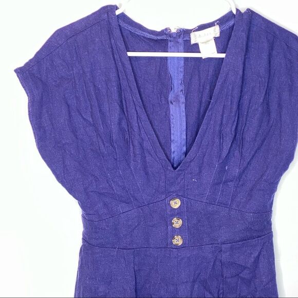 Altar'd state linem blend v neck Romper pleated S - Picture 4 of 7